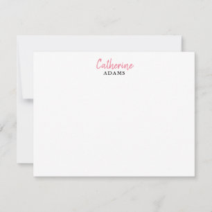 Professional Simple Casual Classy Girly Chic Pink Card