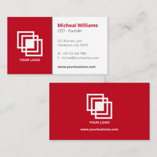 Professional Simple Corporate Red Grey Business C Card