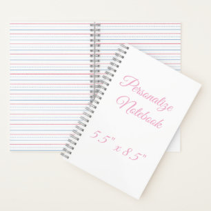 professional simple custom 5.5" x 8.5" notebook