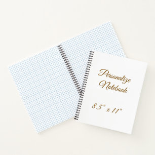 professional simple custom 8.5" x 11" notebook