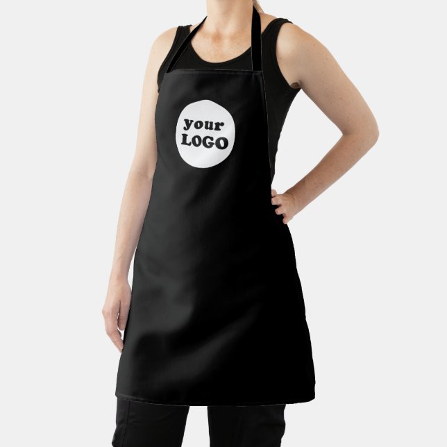 Professional Simple Custom Business Logo Black Apron (Insitu)