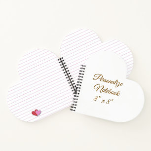 professional simple custom love 8" x 8" notebook
