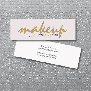 Professional Simple Elegant Makeup Artist Mini Business Card