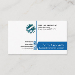 Professional Simple Elegant  White Business Dev Card