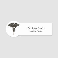 Professional Simple Medical Caduceus Black White