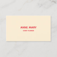 Professional Simple Minimal Orange Ivory Off White