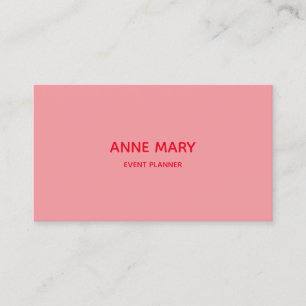 Professional Simple Minimal Orange Pink Colourful Business Card
