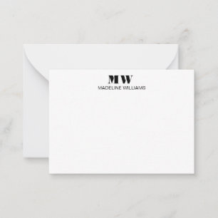 Professional Simple Minimalist Monogram Business Card
