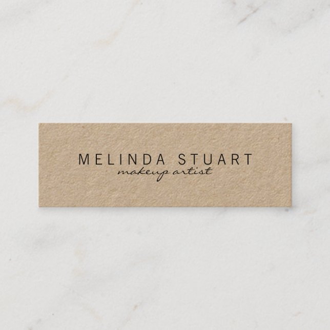 Professional Simple Modern Kraft Paper Mini Business Card (Front)