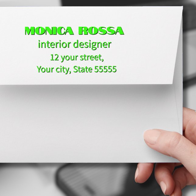 Professional Simple Modern Neon Green Black Envelope (Creator Uploaded)