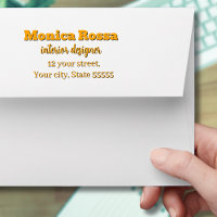 Professional Simple Modern Neon Orange Black