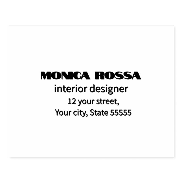 Professional Simple Modern Neon Pink Black Rubber Stamp (Imprint)