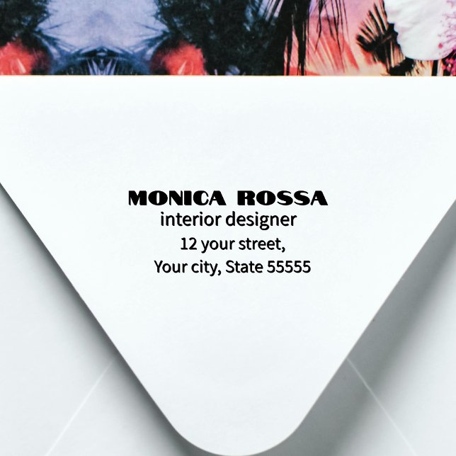 Professional Simple Modern Neon Pink Black Self-inking Stamp (Creator Uploaded)