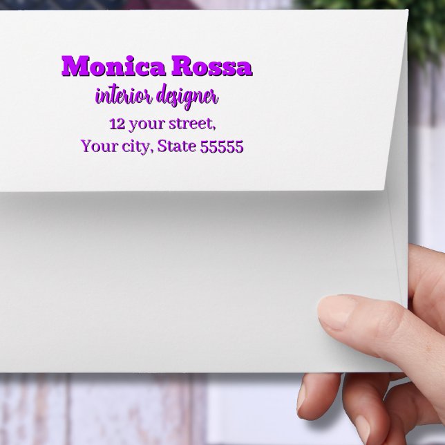 Professional Simple Modern Neon Purple Black Envelope (Creator Uploaded)