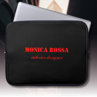 Professional Simple Modern Neon Red Black