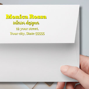 Professional Simple Modern Neon Yellow Black Envelope
