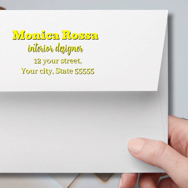 Professional Simple Modern Neon Yellow Black Envelope (Creator Uploaded)