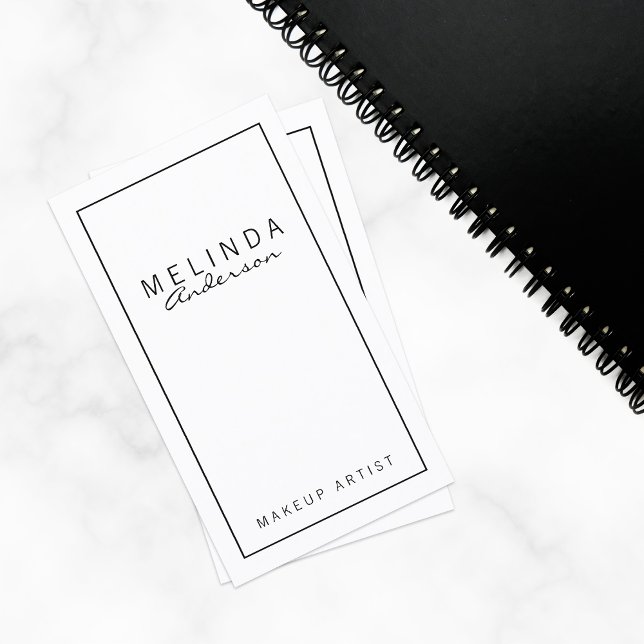 Professional Simple Modern White Business Card (Creator Uploaded)