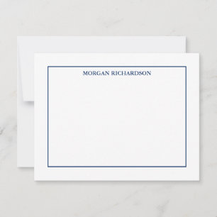 Professional Simple Navy Blue Personalised Card