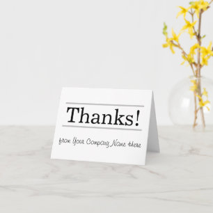 Professional, Simple & Neutral "Thanks!" + Name Card