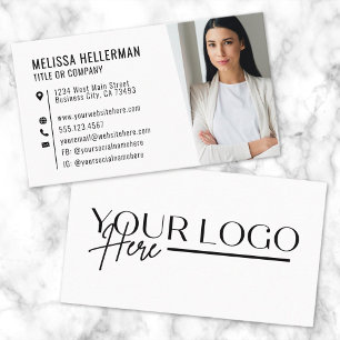 Professional Simple Photo Logo Business Card