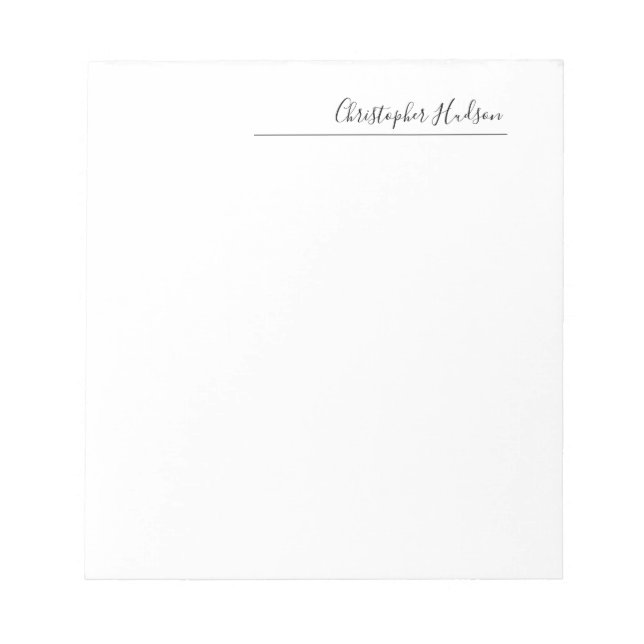 Professional Simple Plain Create Customise Notepad (Front)
