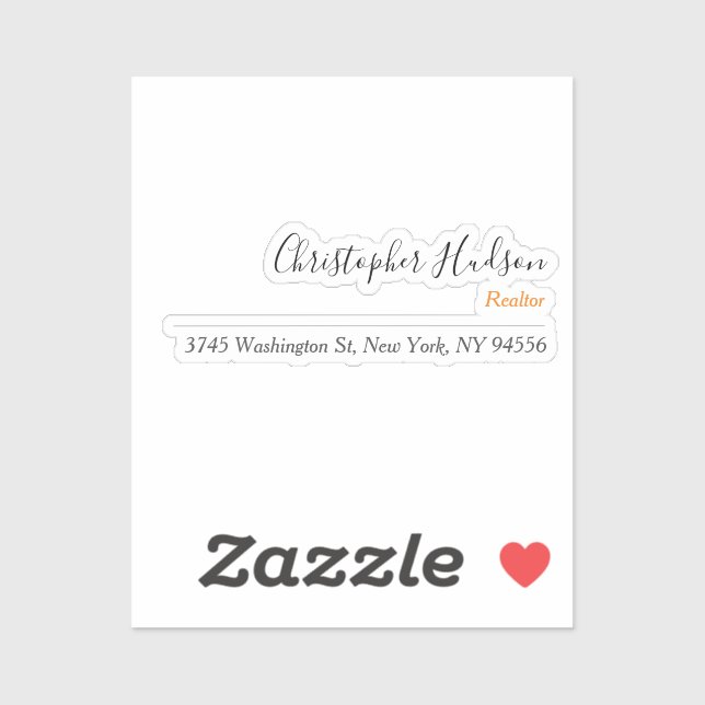 Professional Simple Plain Realtor Real Estate (Sheet)