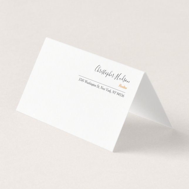 Professional Simple Plain Realtor Real Estate (Front)