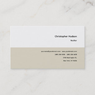 Professional Simple Plain Realtor Real Estate Business Card