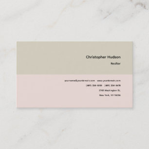 Professional Simple Plain Realtor Real Estate Business Card