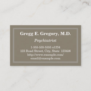 Professional & Simple Psychiatrist Business Card
