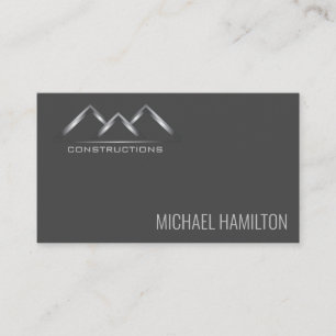 Professional simple real estate construction logo business card