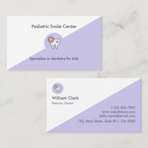 Professional Simple Soft Lavender Children Clean Business Card