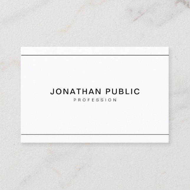 Professional Simple Template Minimalist Modern Business Card (Front)
