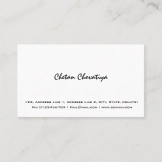 Professional Simple White Business Card