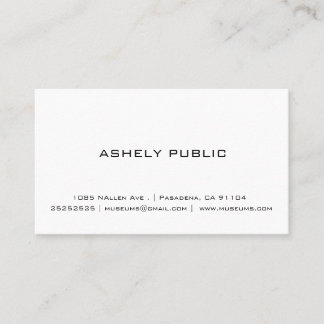 Professional Simple White Business Cards