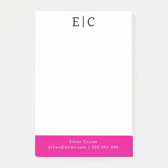 Professional Simple White Post-it Notes (Front)