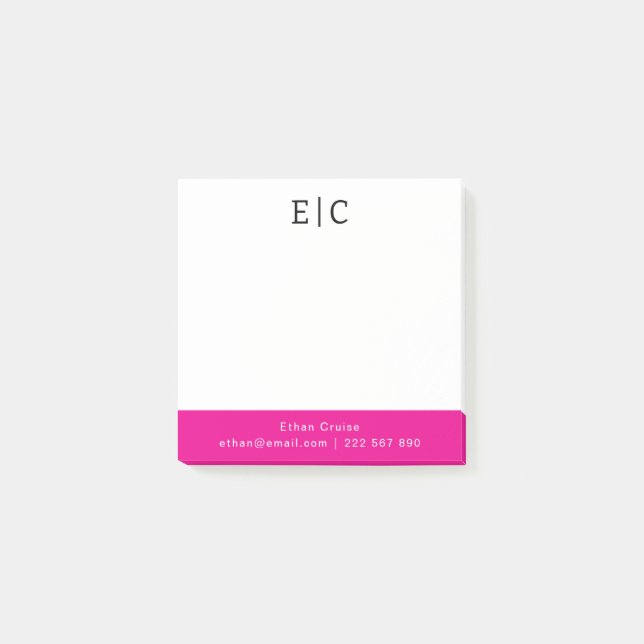Professional Simple White Post-it Notes (Front)
