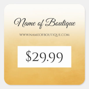 Professional Simple Yellow Boutique Price Tag