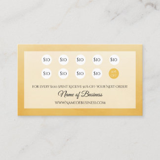 Professional Simple Yellow Punch Loyalty Rewards