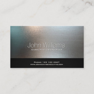 Professional single black metal professional silve business card