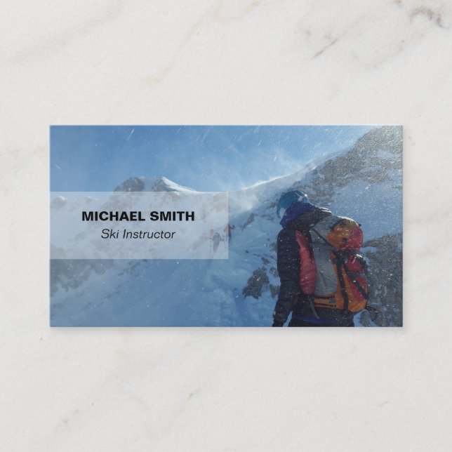 Professional ski instructor Business Card (Front)