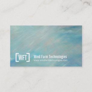 Professional sky wind blue art business cards