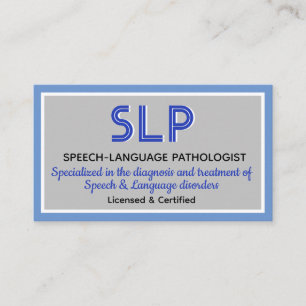 Professional! SLP custom business cards