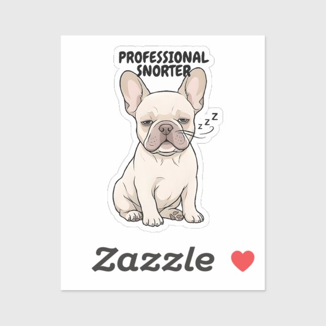 Professional Snorter Funny French Bulldog Design (Sheet)