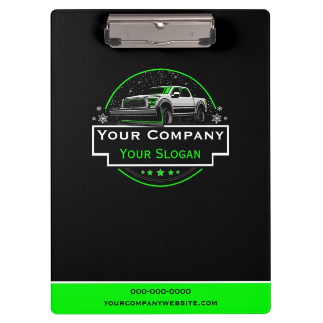 Professional Snow Removal, Snow Ploughing Company Clipboard (Front)