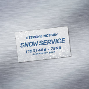 Professional snow removal winter service 	Magnetic business card