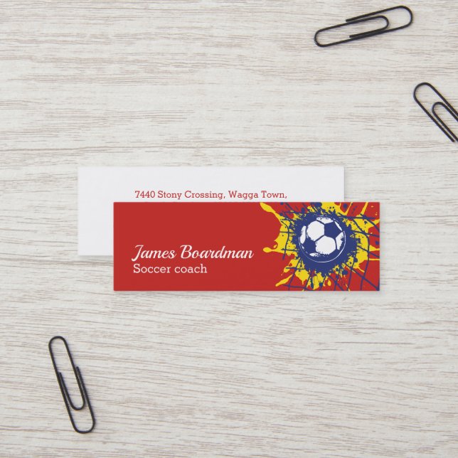 Professional soccer coach business cards (Front/Back In Situ)