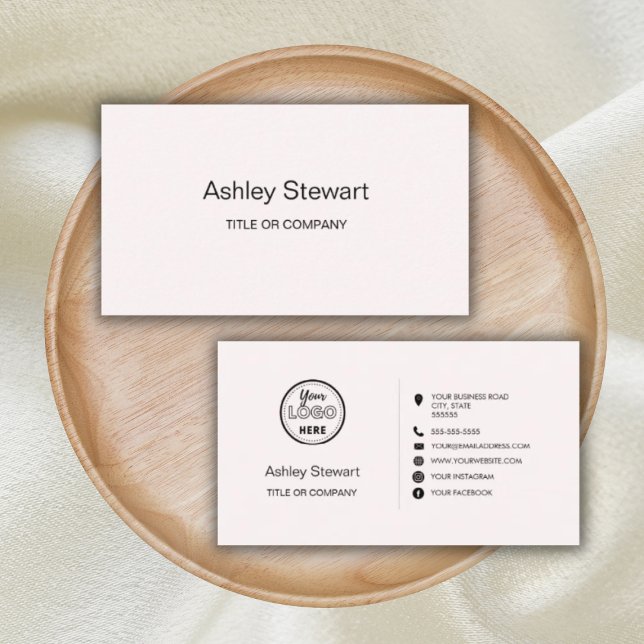 Professional Social media Logo Modern Trendy White Business Card (Creator Uploaded)