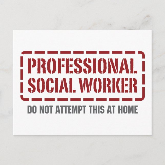 Professional Social Worker Postcard (Front)